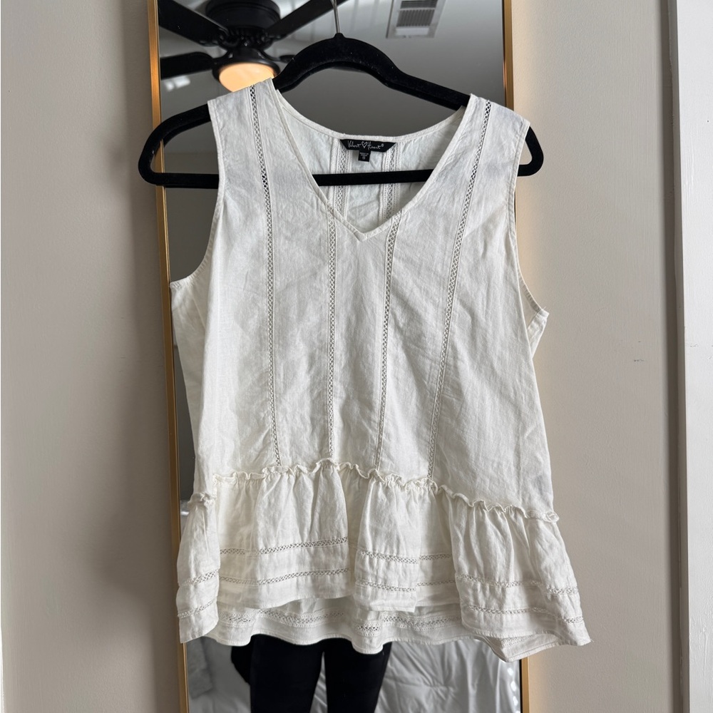 White Sleeveless Top